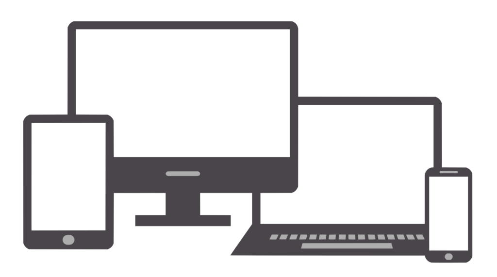 responsive web design: Διάφορες συσκευές με διαφορετικά μεγέθη και αναλύσεις οθονών.